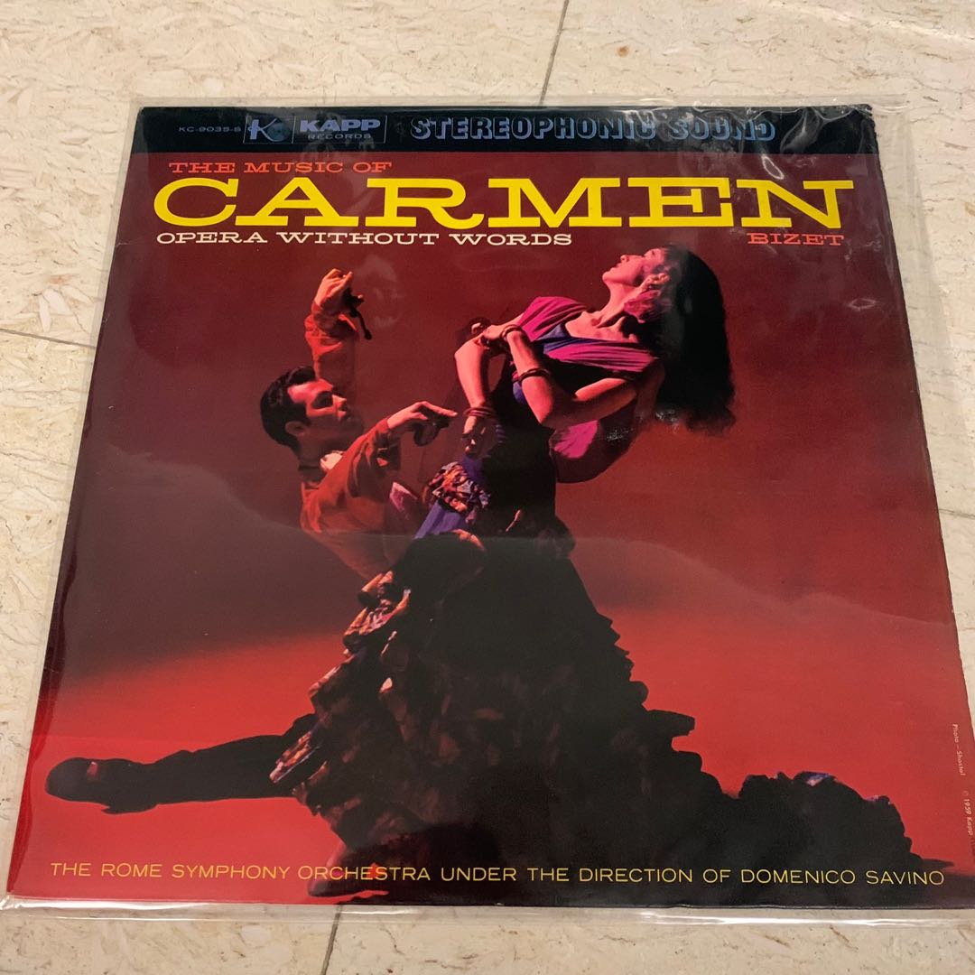 Carmen (Bizet) Opera Without Words 1959 USA 1st Press LP (Rare