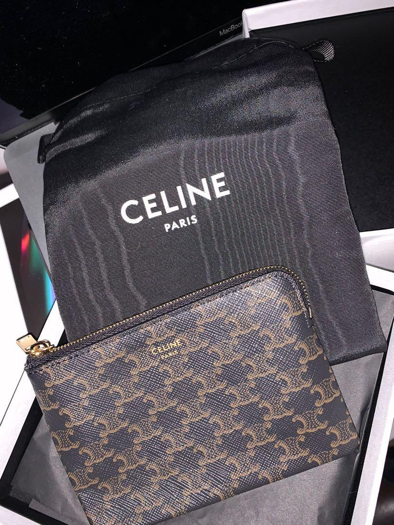 New!! Celine COIN & CARD POUCH IN TRIOMPHE CANVAS