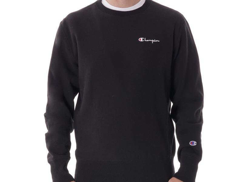 Champion Black Crewneck Sweatshirt Men s Fashion Tops Sets