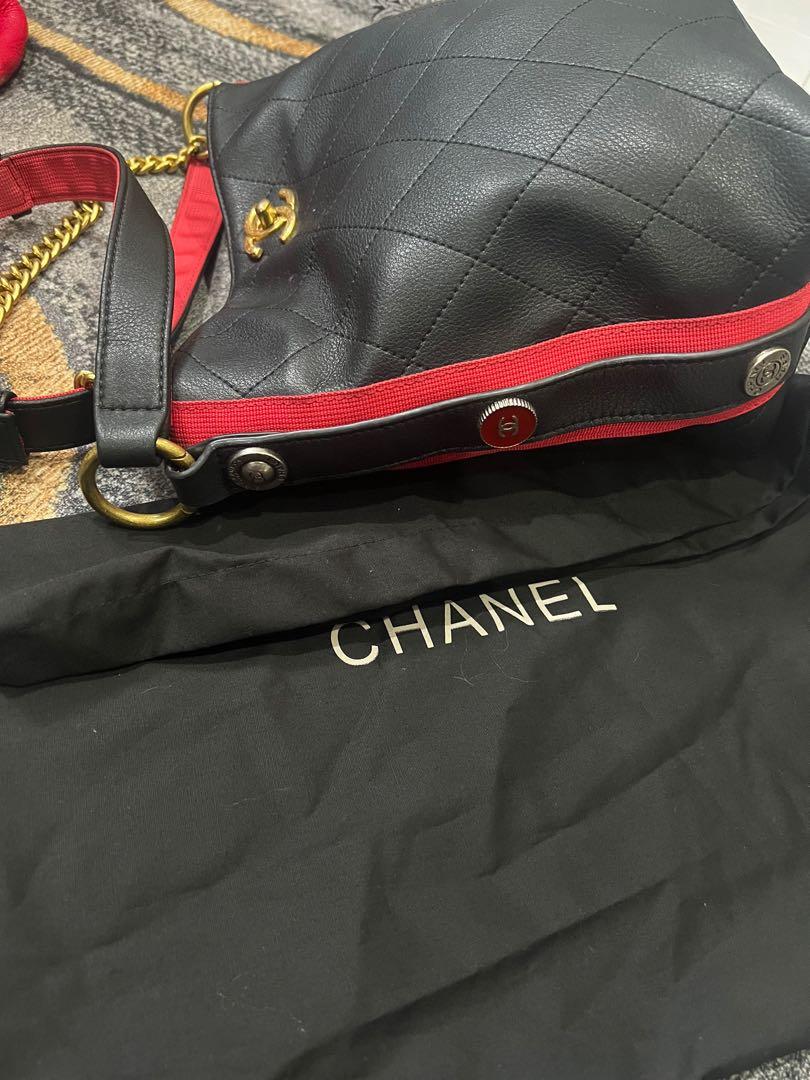 Chanel Button Up Hobo Bag A57573/A57576 Black/Burgundy 2018