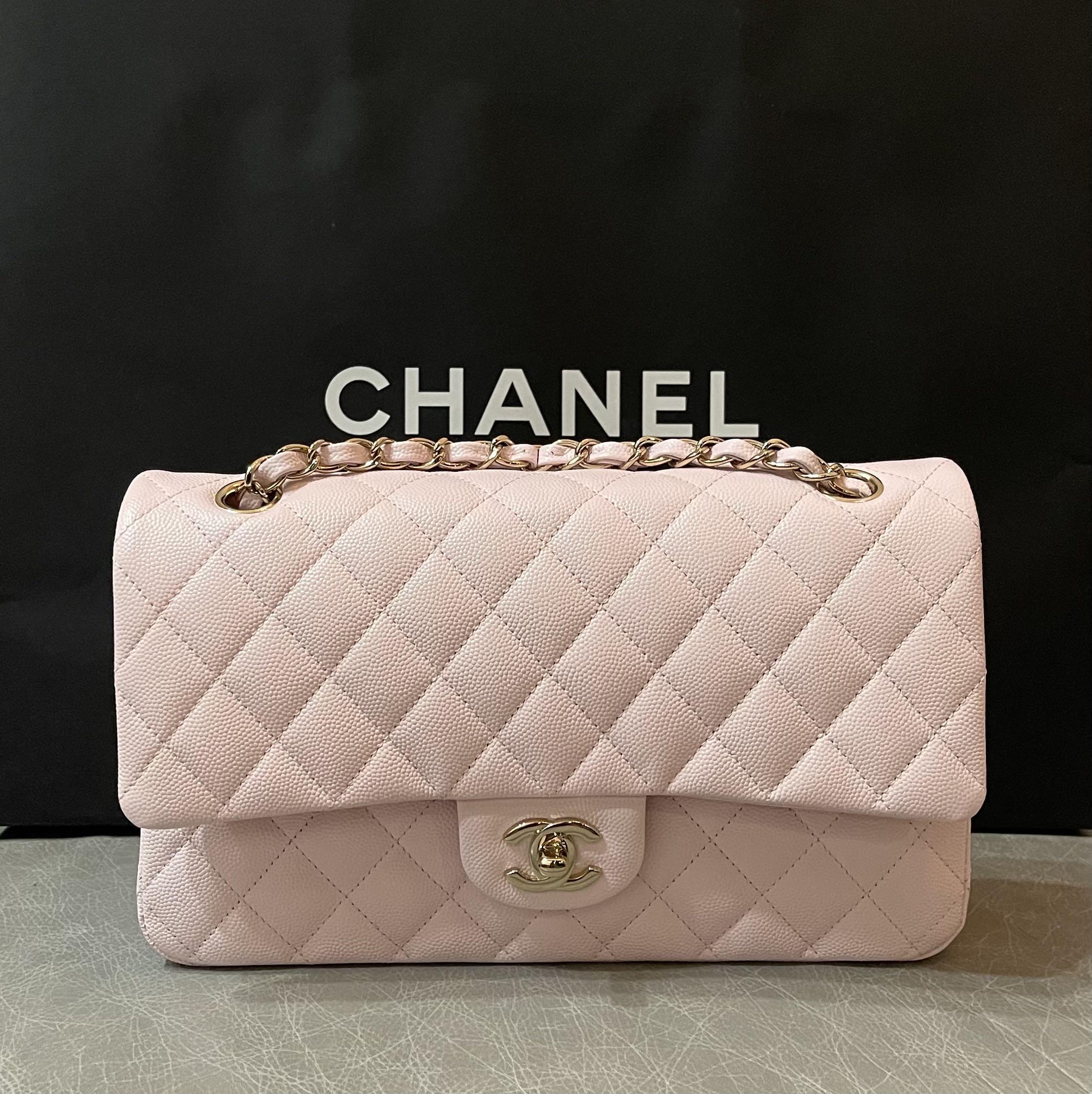 Chanel classic caviar pink medium, Luxury, Bags Wallets on Carousell