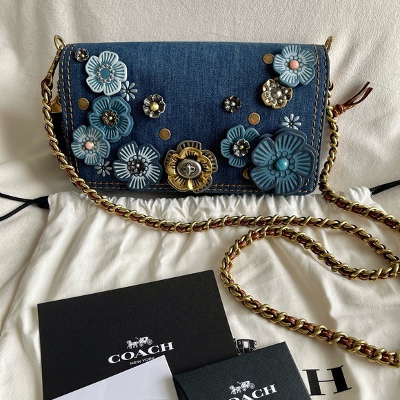 Coach denim dinky shop