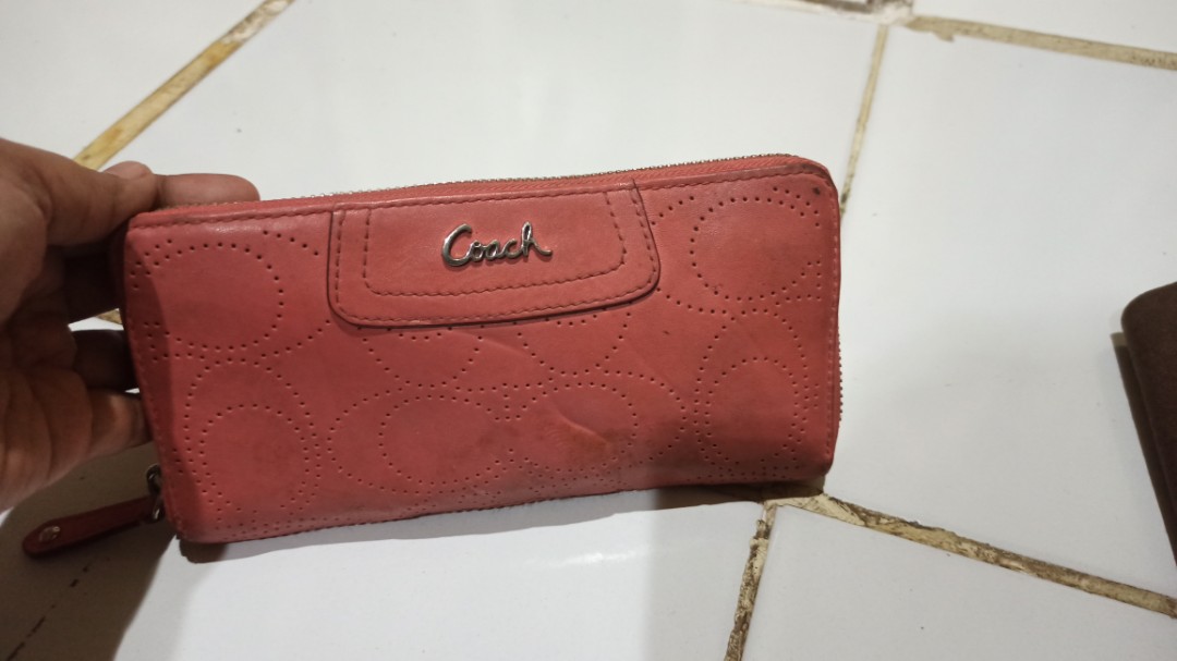 coach madison perforated wallet