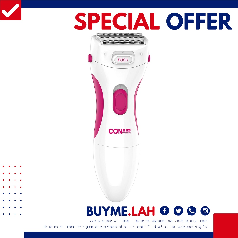 Conair Satiny Smooth Ladies Twin Foil Shaver with popup Trimmer; Use