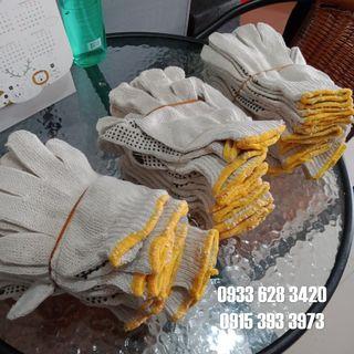 Cotton Knitted / dotted Gloves