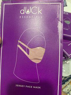 Duck jersey face mask in bubbleyum tie back