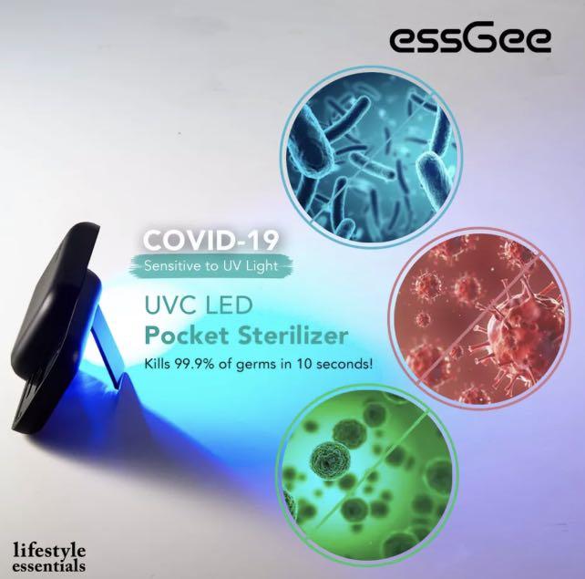Essgee UV LED Portable compact sterilizer, Health & Nutrition, Medical ...