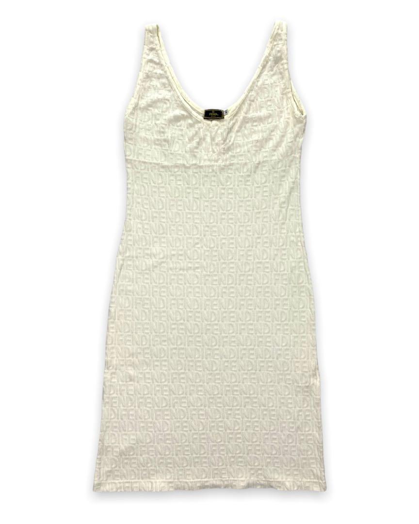 Fendi Terry Full Spell Out Tank Dress