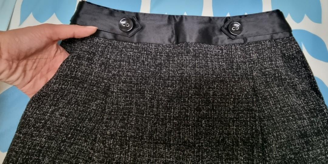F&f black tweed mini skirt clearance