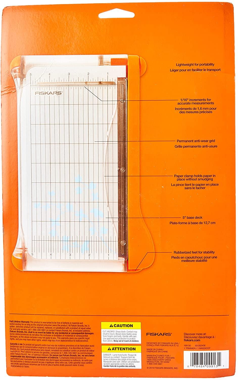 Fiskars 9" Bypass Paper Trimmer (1991301001),White, Everything Else on