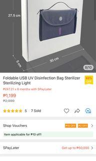 Foldable UV bag