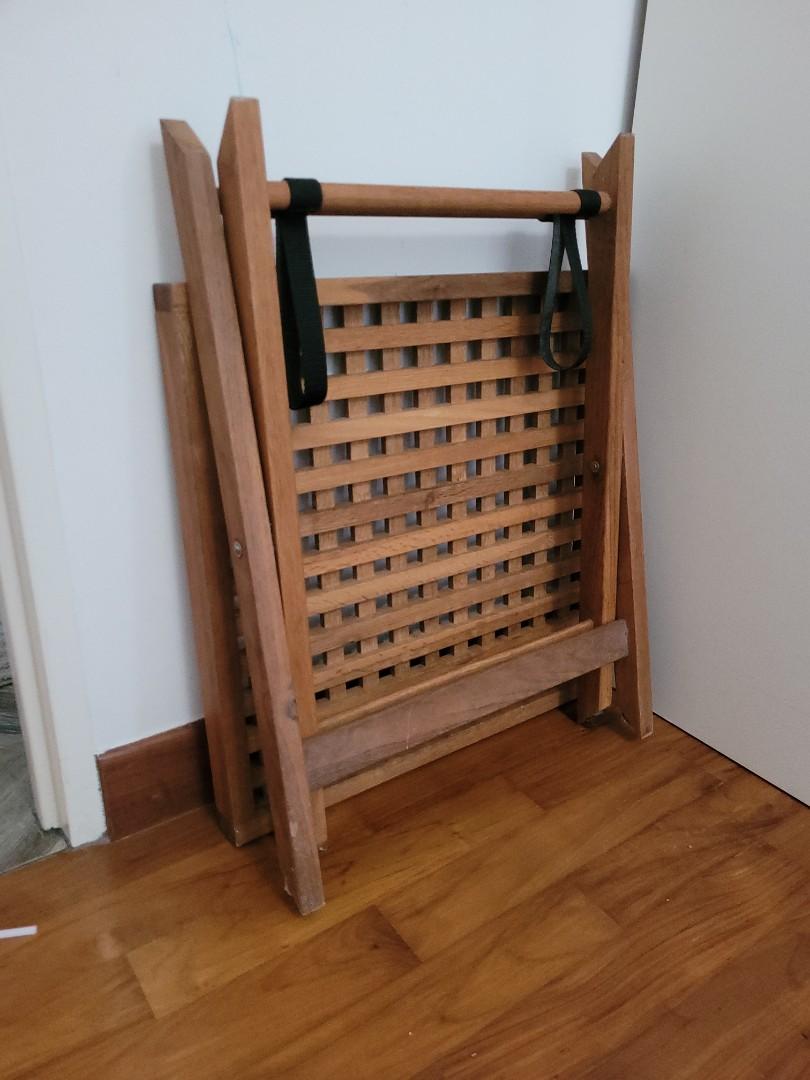 Foldable wooden side table, Furniture & Home Living, Furniture, Tables
