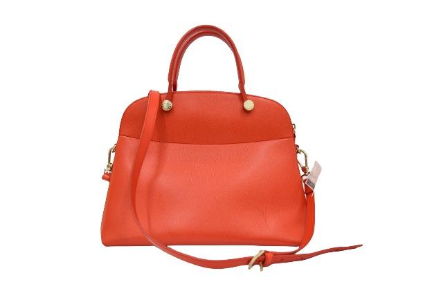 FURLA SHOULDER BAG ORANGE LEATHER 2 WAY BAG Luxury Bags