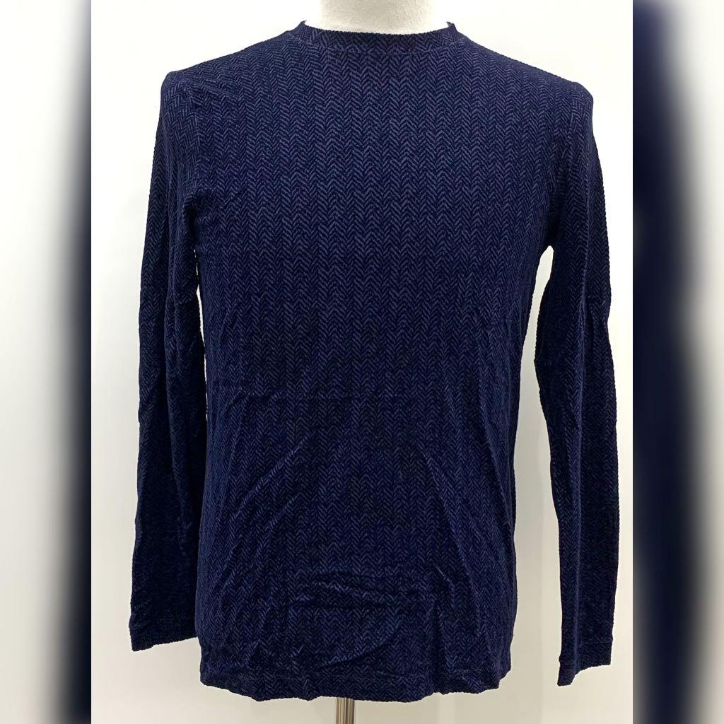 GIORGIO ARMANI DARK BLUE CORDUROY LONG SLEEVE SHIRT 227006887