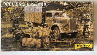 Heller OPEL Blitz & Pack 40德國軍車+75毫米反坦克炮 1/72 1:72