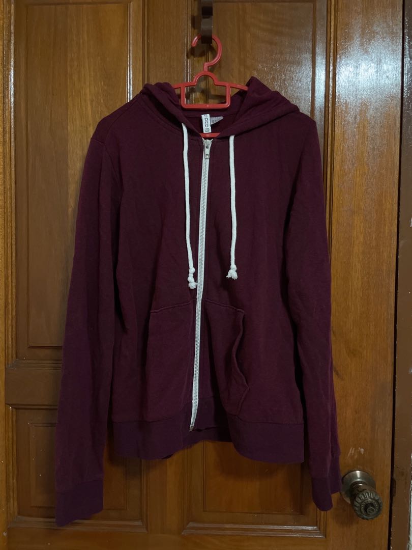 H\u0026M Maroon Red Hoodie Jacket, Women's 