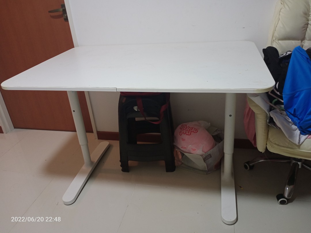 Ikea adjustable desk, Furniture & Home Living, Furniture, Tables & Sets