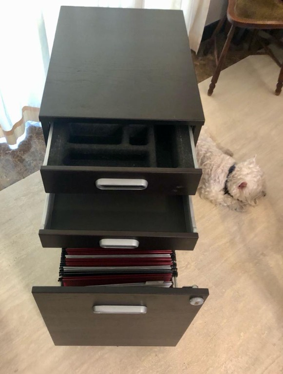 IKEA rollout underdesk filing Lock not working., Furniture & Home Living, Furniture