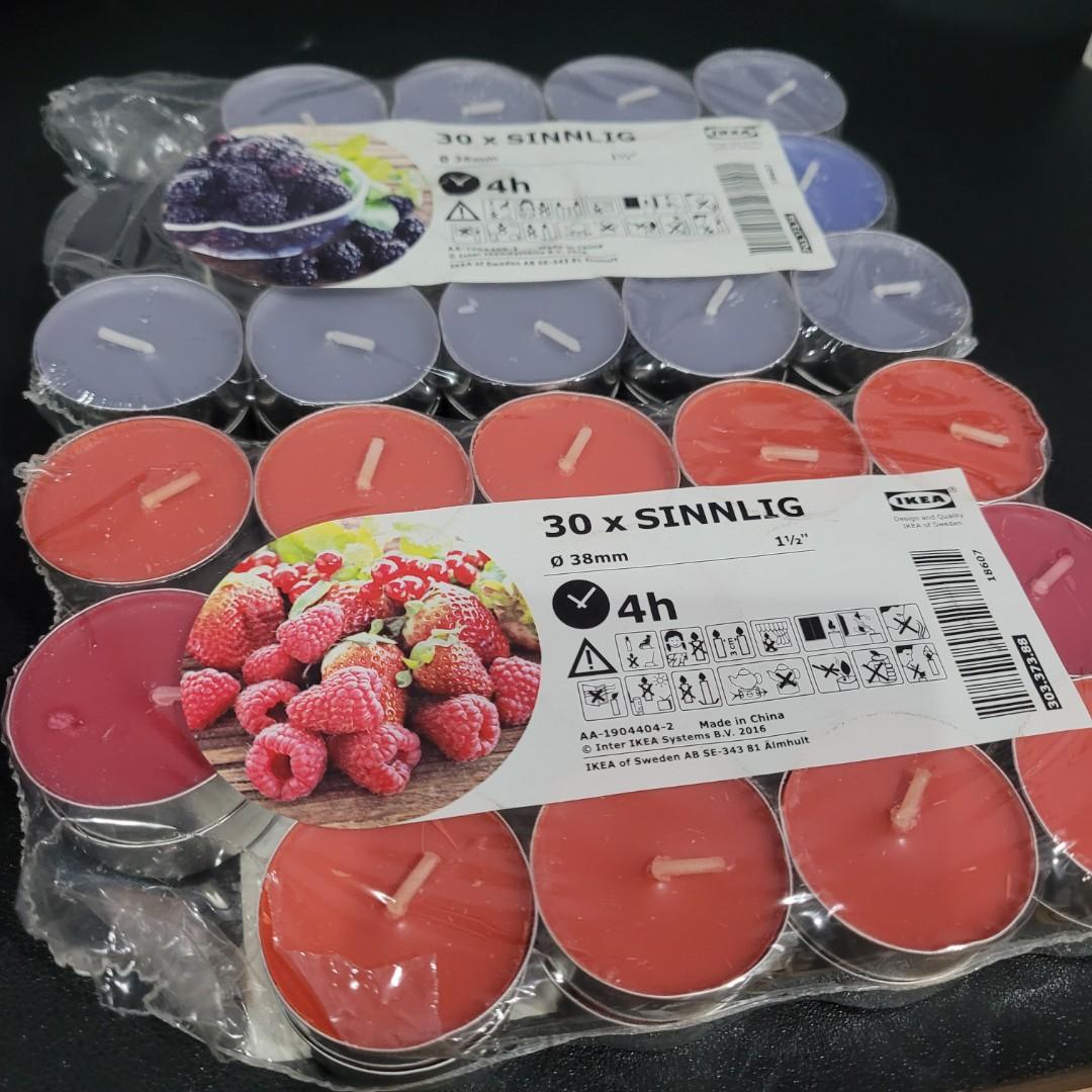 Ikea Sinnlig Candles, Furniture & Home Living, Home Fragrance on Carousell