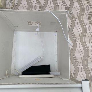 IMPODIO Mini Studio Box Photo Paket dengan Background motif Ukuran 50x50