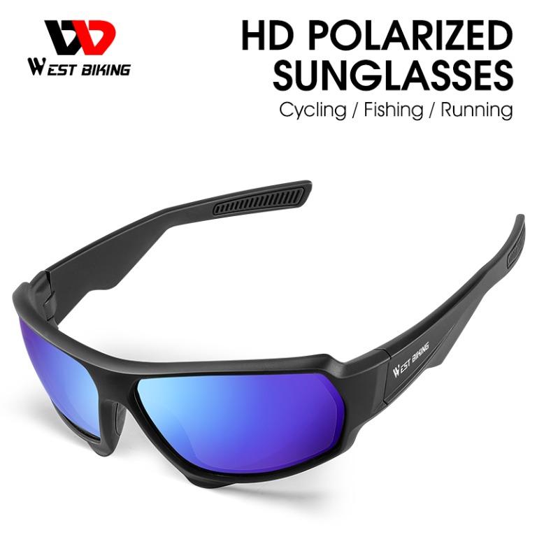In Stock>WEST BIKING Polarized Cycling Glasses UV400 Protection