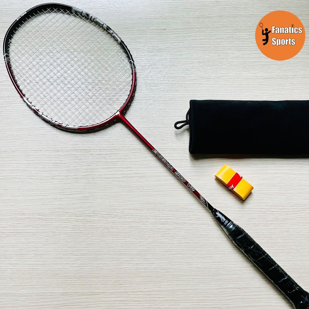 [Bundle] Brand New Flypower Enigma 900 V2 Badminton Racket strung with ...
