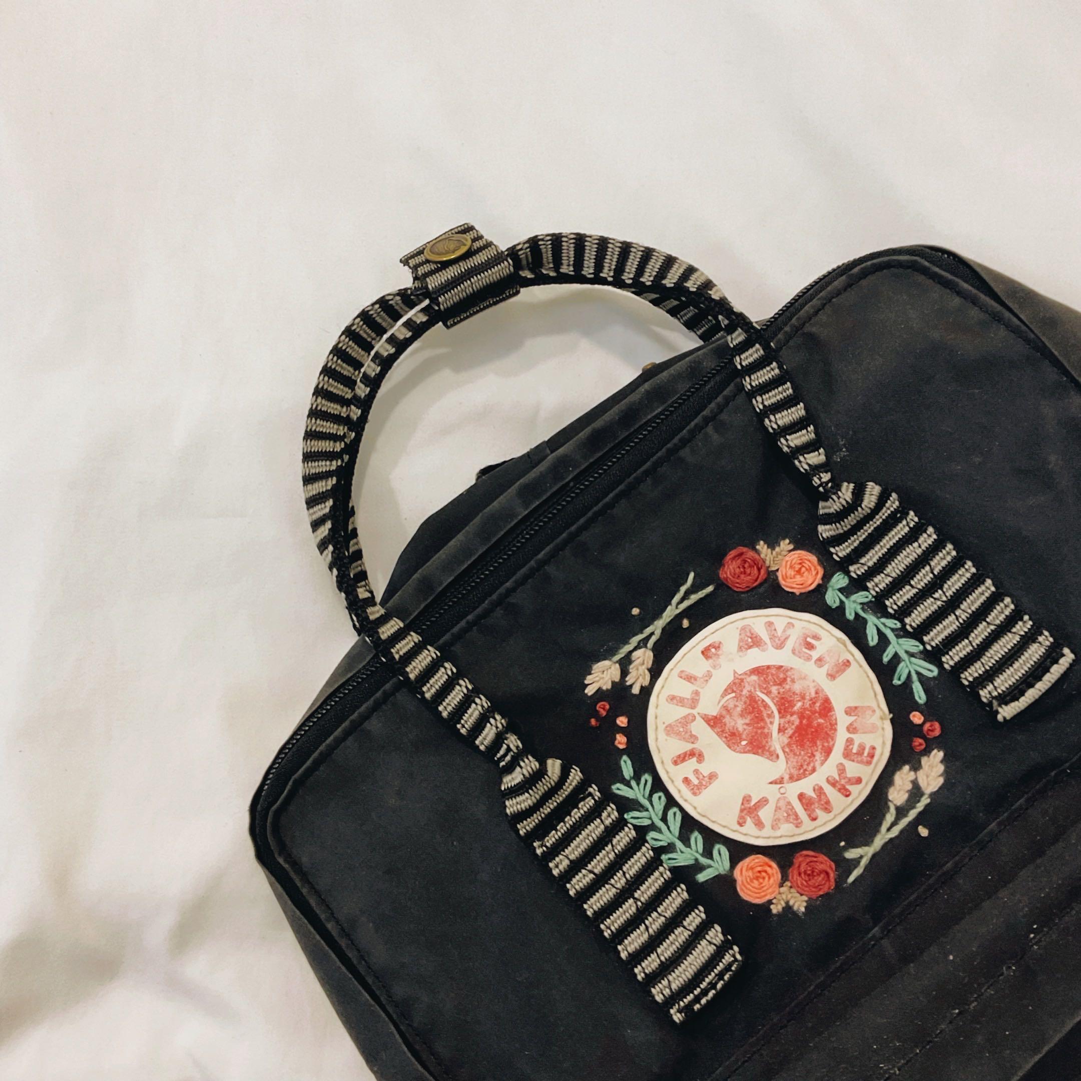 Embroidered clearance kanken bags