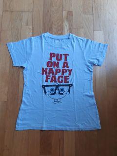 Kaos uniqlo size 150 biru muda