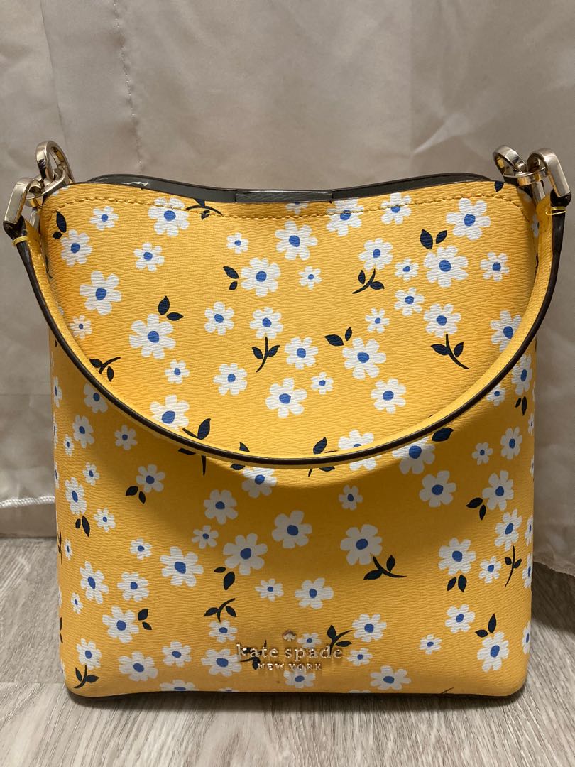 KATE SPADE DARCY FLEURETTE FLORAL SMALL BUCKET CROSSBODY SHOULDER