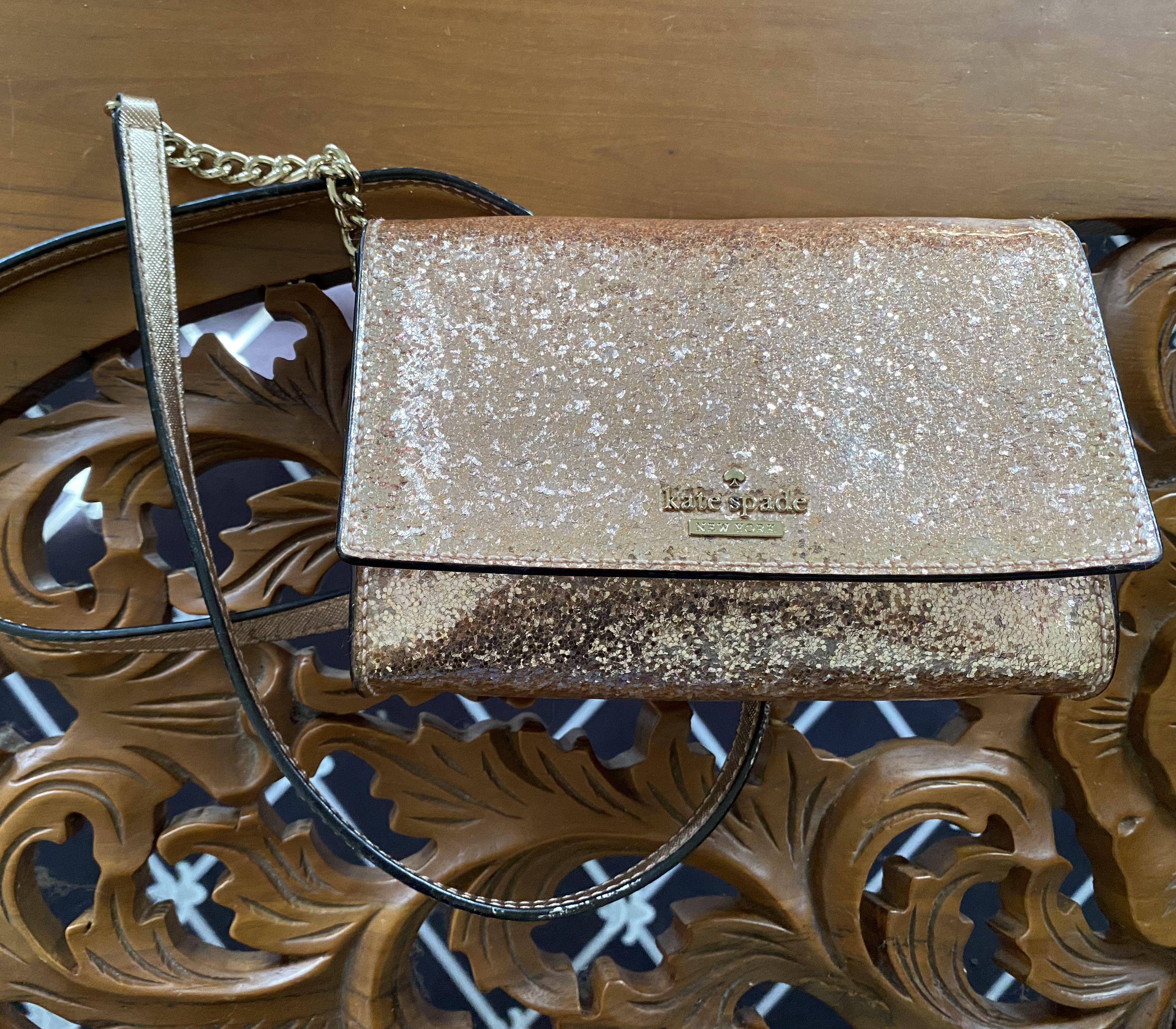 Kate Spade Glitter Bag, Luxury, Bags & Wallets on Carousell