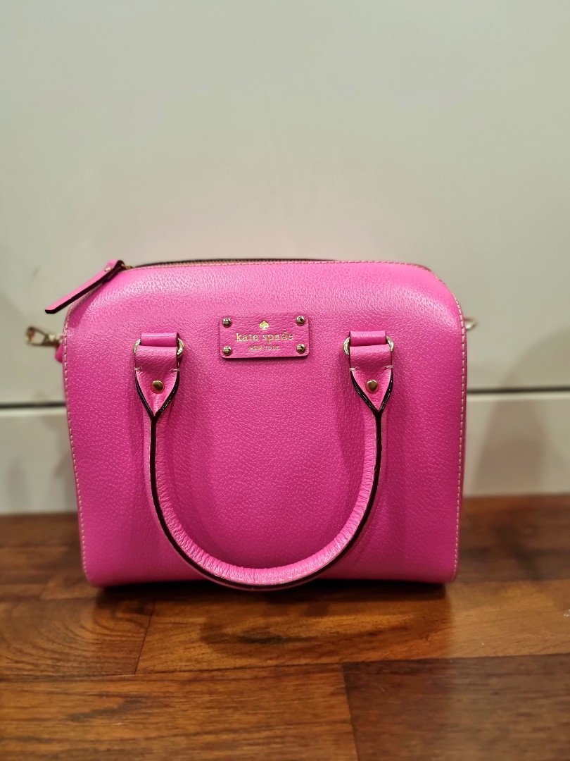 Alessa small shop pebbled leather satchel