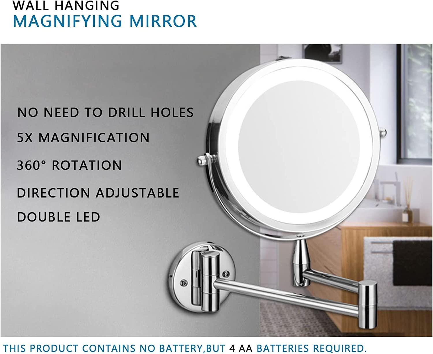 Hanging magnifying discount mirror