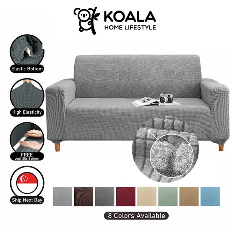 Koala Home Sofa Cover 1/2/3/4 Seater Sofa Cover Protector L Shape Sofa