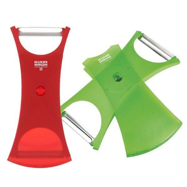 Kuhn Rikon 瑞康屋 兩用削皮刀 刨刀 齒狀光滑雙面刨刀 現貨紅, 家具及居家用品, 戶外家具在旋轉拍賣