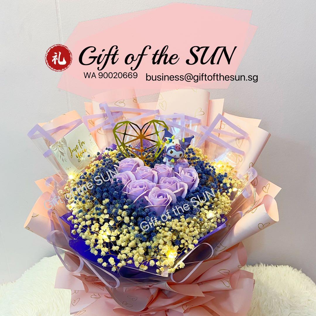 Kuromi Flower Bouquet / Birthday Flower / Anniversary / Sanrio