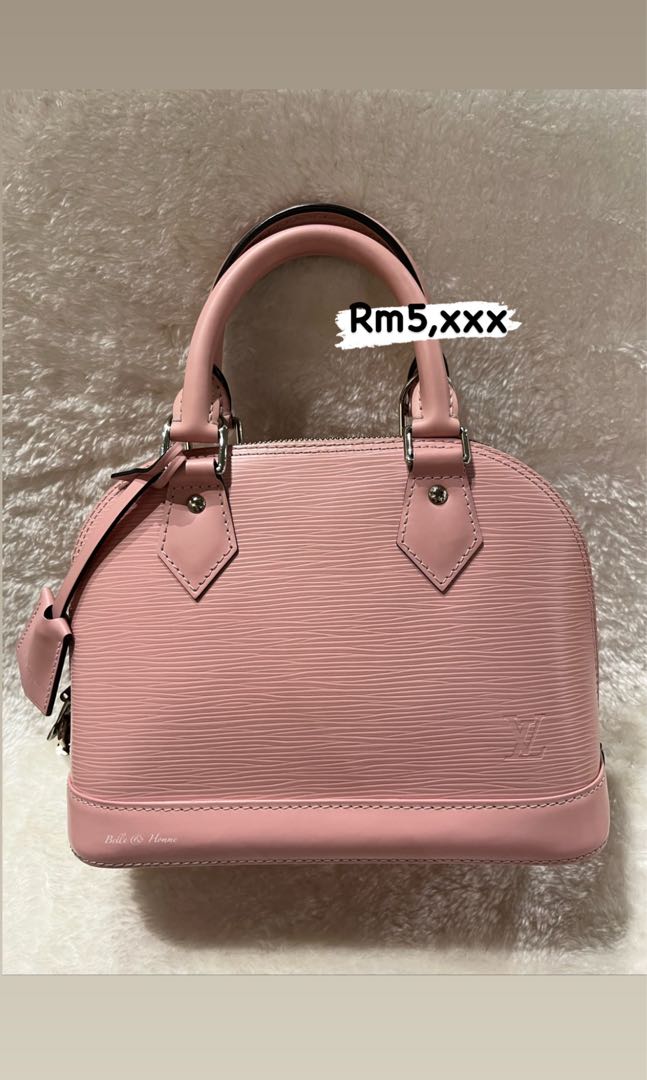 100% Authentic Louis Vuitton Alma bb MV H Rose Pink Bag good condition  slightly