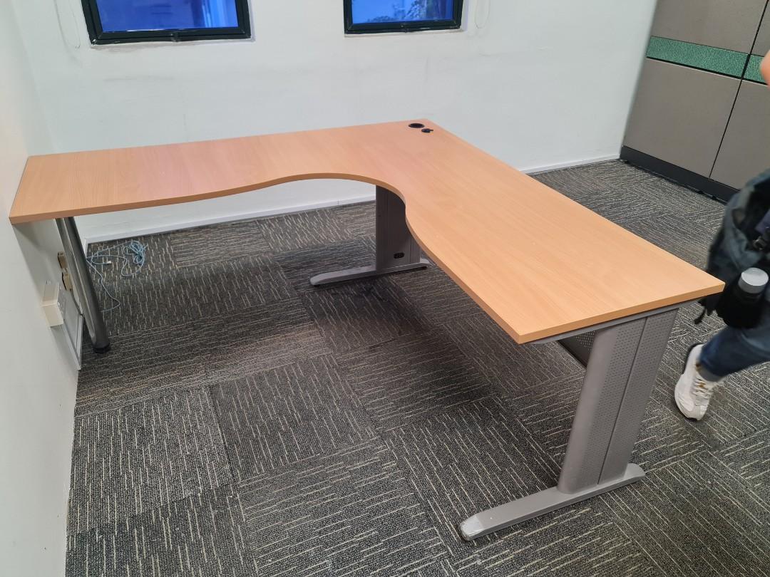 LShaped Office Table Workstations (Bulk Sale), Furniture & Home Living