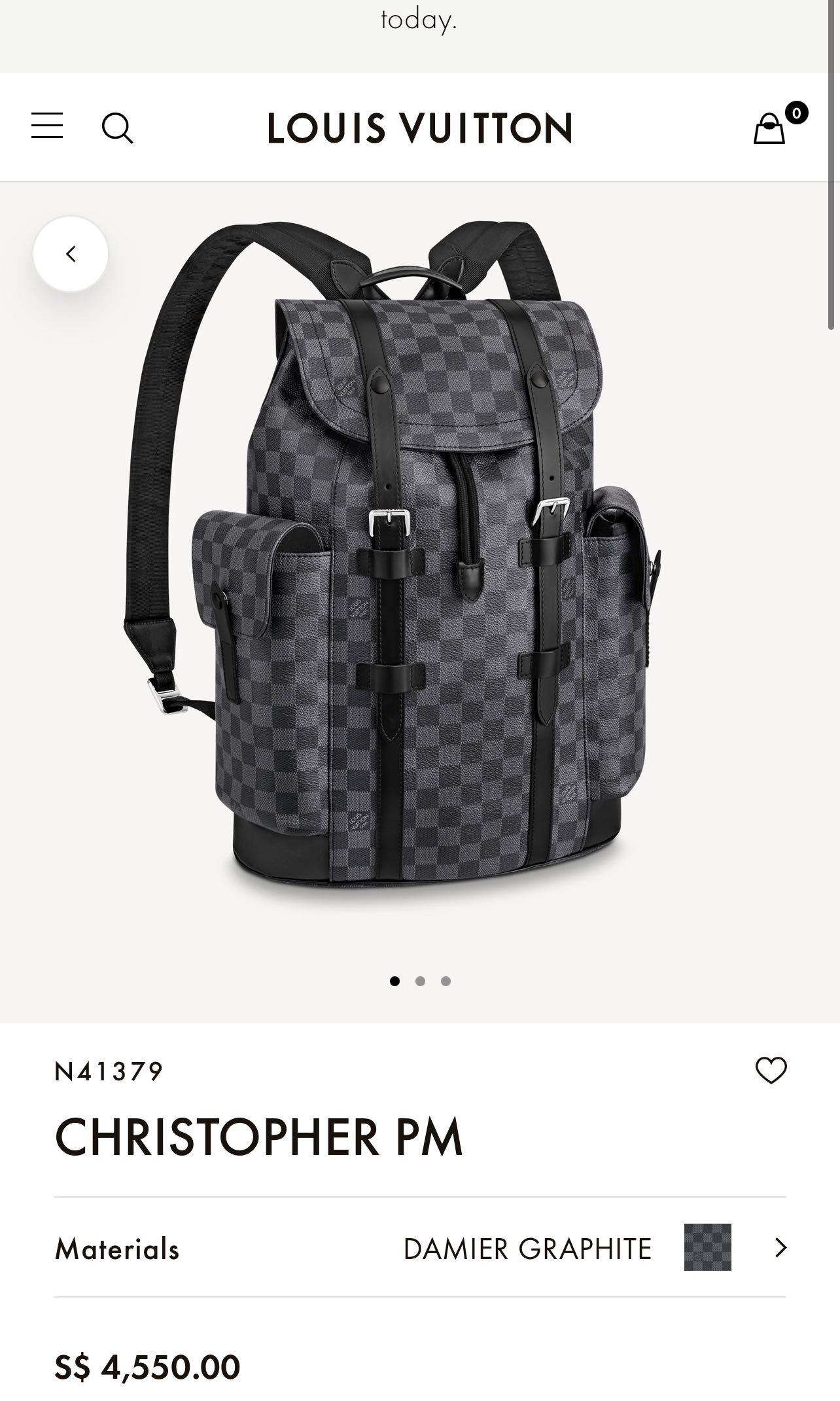 Louis Vuitton Damier Graphite Christopher PM - Louis Vuitton Backpacks