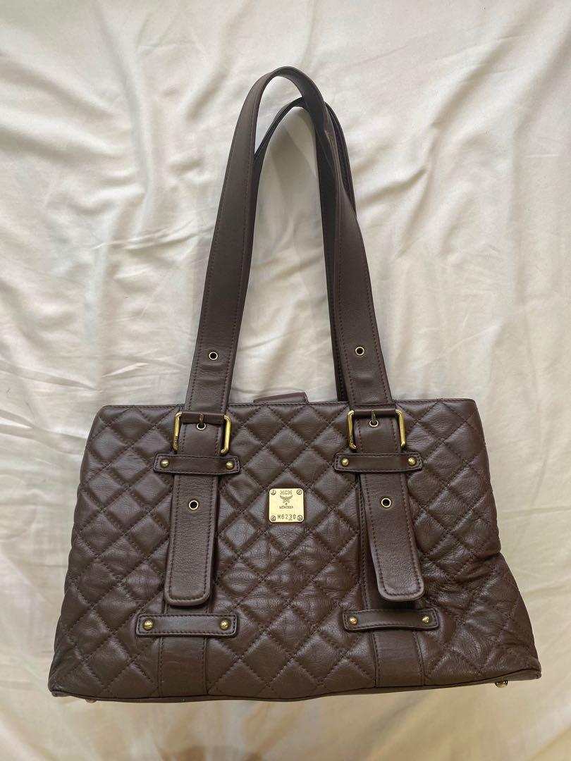 MCM Chocolate Quilted Bag