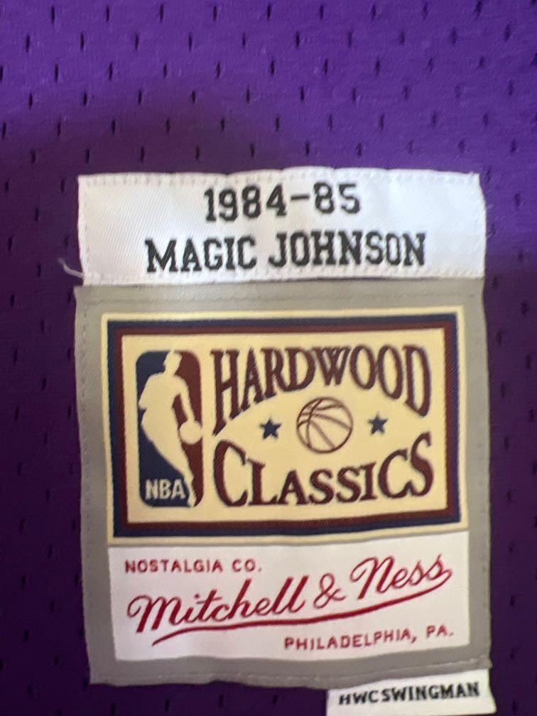 Mitchell & Ness Magic Johnson Purple Los Angeles Lakers 1984 Hardwood Classics Authentic Jersey