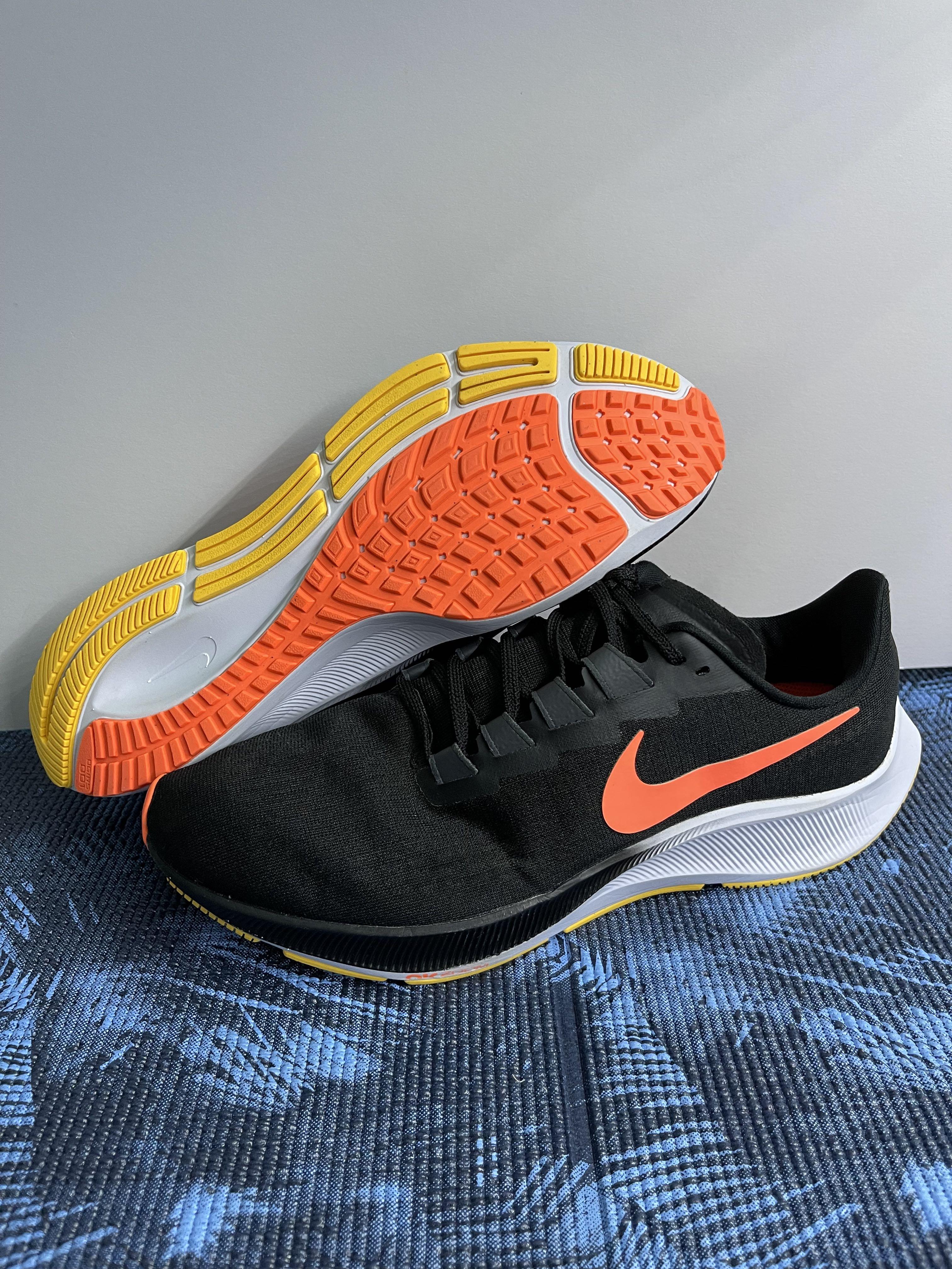 Nike Air Zoom Pegasus 37 'Black Mango' Running Shoe BQ9646-010 Men’s Size 11.5