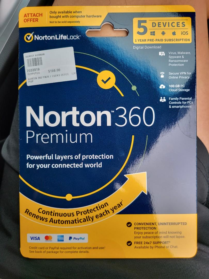 Norton 360 Premium Anti Virus, Computers & Tech, Parts ...