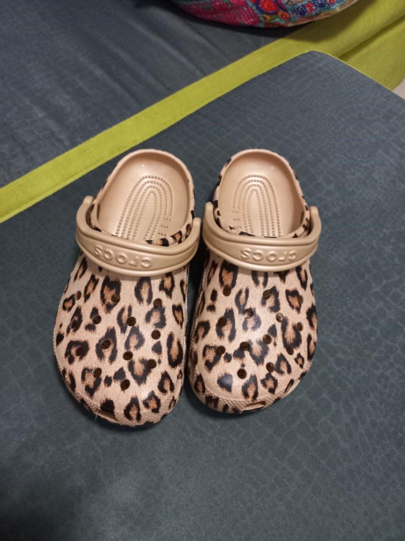 Leopard print crocs store shoes