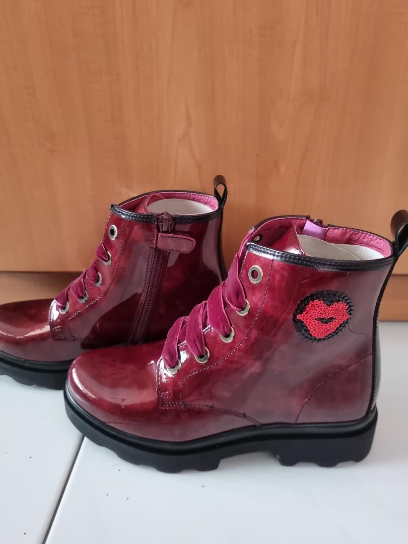 Girls sales maroon boots