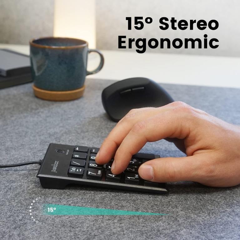 Perixx PERIPAD202UB, Numeric Keypad for Laptop USB Tab Key Feature