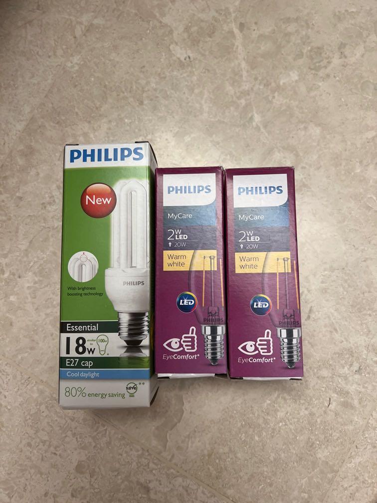 4x Philips LED 40W House Clear Bulb Lamp E27 Lumen 2700K 6.5 W Warm White 470lm 