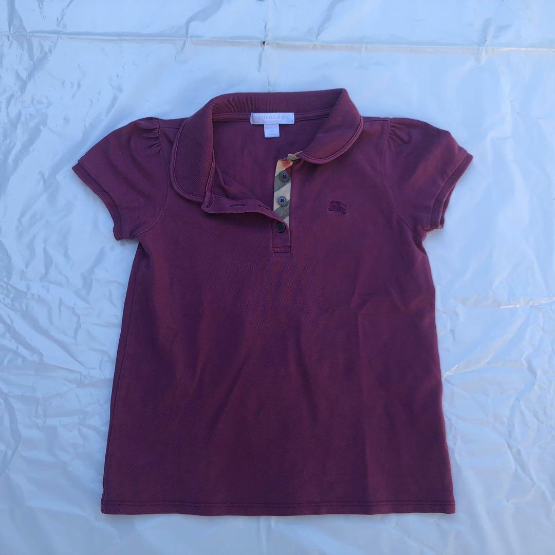 Burberry polo kids purple deals