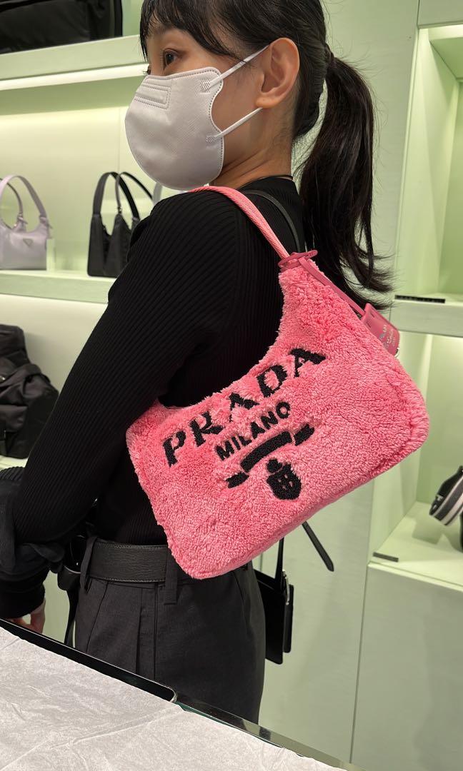 Prada Furry Mini Bag in Pink