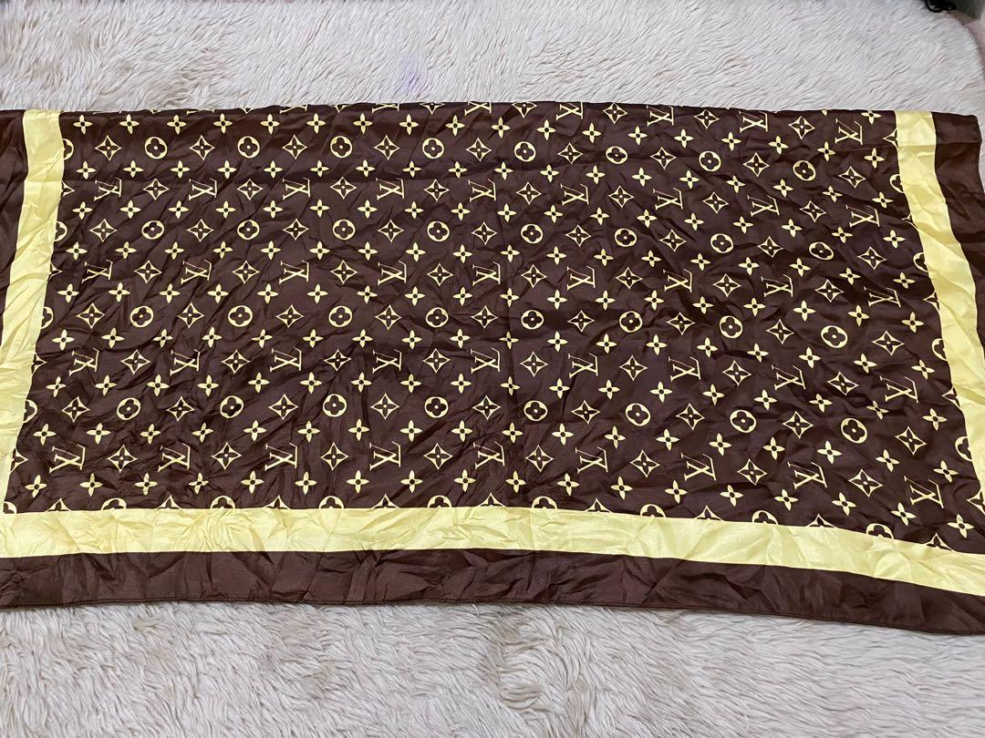 LOUIS VUITTON LV Monogram Luggage Lumbar Vintage Silk Scarf Pillow  Decorative Throw Pillow  Vintage Luxe Up