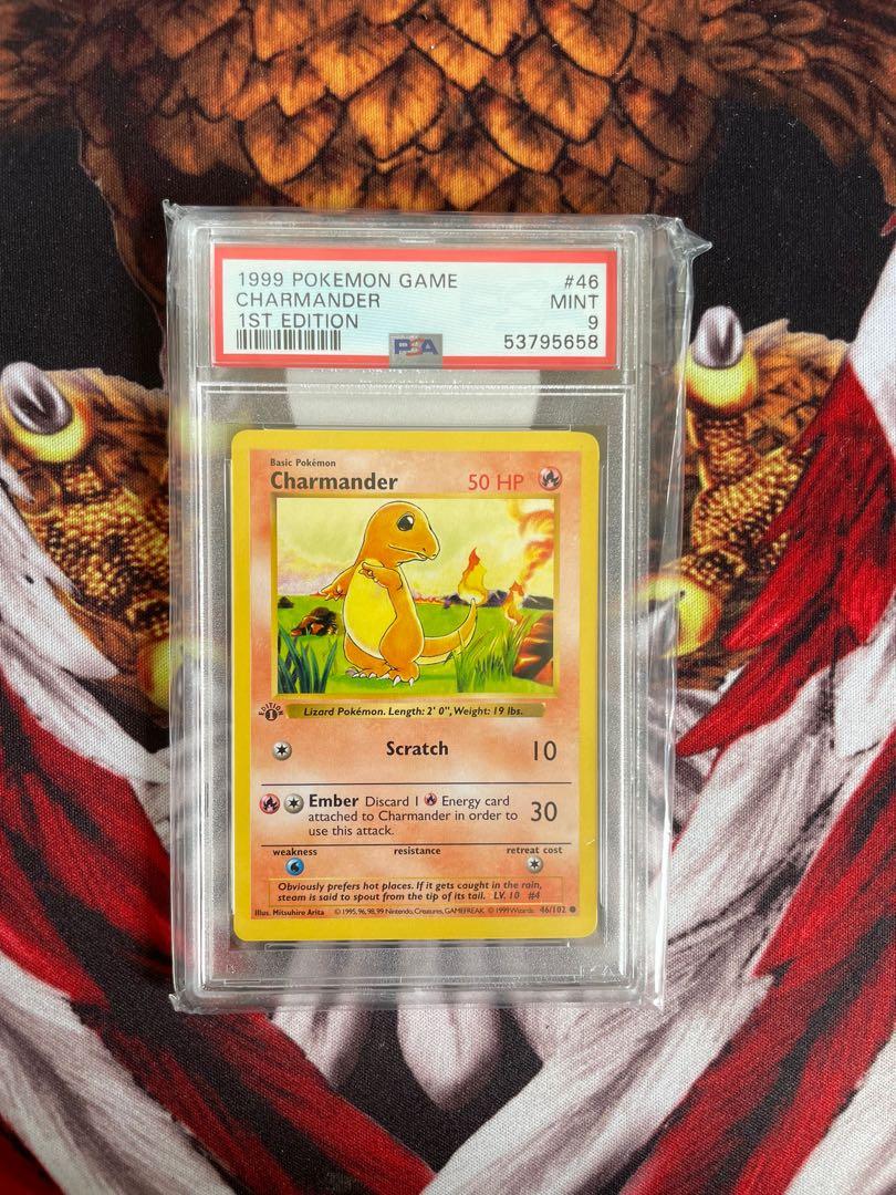 PSA 9 MINT Charmander 1st Edition Shadowless Base Set 46/102 Pokemon Card  🔥🔥, Hobbies & Toys, Toys & Games on Carousell